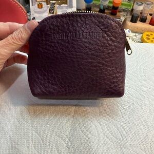 Portland Leather Goods luna pouch in plum
